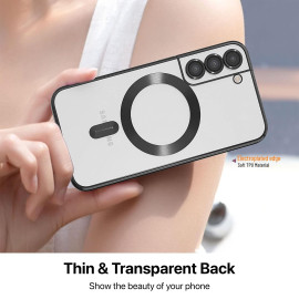 Vaku ® Samsung Galaxy S21 Plus Luxury Electroplated Magnetic Magsafe Camera Protection TPU Back Cover Case