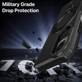 Vaku ® Oppo Reno10 5G Astor Military Grade Armor Protective Case with Ring Bracket Kickstand Back cover