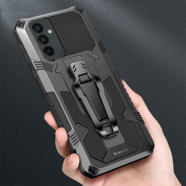 Vaku ® Samsung Galaxy A54 5G Vanguard Military Grade Armor Case with Metal Belt Clip Kickstand Back Cover
