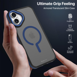 Vaku Luxos ® Apple iPhone 16 Elemento MagPro Drop Protection Shockproof Certified Mag-Safe Guard Corner Frosted Back Cover