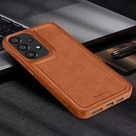 Vaku ® Samsung Galaxy A33 5G Luxe Premium Leather Stitched Non-Slip Grip Protective Back Cover