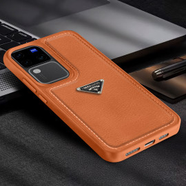 Vaku Luxos ® Vivo V30 5G Nyxen Premium Leather Stitched Soft Shockproof Protective Back Cover