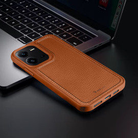 Vaku ® Vivo V25 5G Luxe Premium Leather Stitched Non-Slip Grip Protective Back Cover