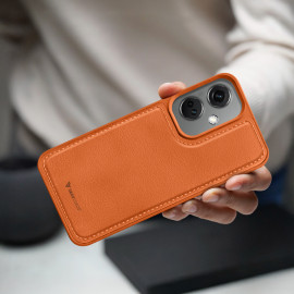 Vaku ® OnePlus Nord CE 3 5G Luxe Premium Leather Stitched Non-Slip Grip Protective Back Cover