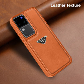 Vaku Luxos ® Vivo V30 5G Nyxen Premium Leather Stitched Soft Shockproof Protective Back Cover
