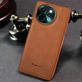Vaku ® Vivo Y58 5G Luxe Premium Leather Stitched Non-Slip Grip Protective Back Cover