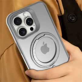 Vaku Luxos ® Apple iPhone 16 Pro Max Castros MagPro with Magnetic Alloy Ring Metal Kickstand Scratch Resistant Certified Mag-Safe Protection Cover