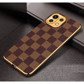 Vaku ® Xiaomi Mi 11 Lite Cheron Leather Electroplated Soft TPU Back Cover