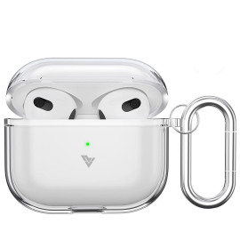 VAKU ® Clear Case for Airpods 3rd Gen (2021) Transparent Waterproof Protective Soft TPU Airpods 3Gen Case Cover with Keychain