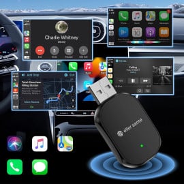 eller santé ® DASHELITE 2-in-1 Wireless Car Receiver For Wired Android Auto/CarPlay Conversion | Seamless Bluetooth | OEM Compatible