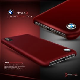 BMW ® Apple iPhone XS Liquid Silicon Luxurious Case Limited Edition Back Cover