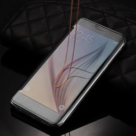 Vaku ® Samsung Galaxy J7 Nxt Mate Smart Awakening Mirror Folio Metal Electroplated PC Flip Cover