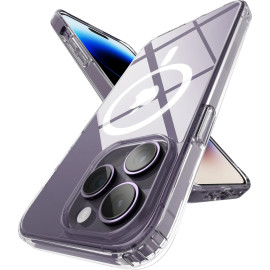 Vaku Luxos ® Glassy MagPro Clear TPU Shockproof Scratch Resistant, Slim, Thin, Military-Grade Protection Back Cover