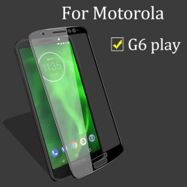 Dr. Vaku ® Motorola Moto G6 Play 5D Curved Edge Ultra-Strong Ultra-Clear Full Screen Tempered Glass Black