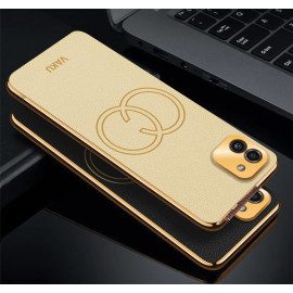 Vaku ® Samsung Galaxy A03 Skylar Leather Pattern Gold Electroplated Soft TPU Back Cover