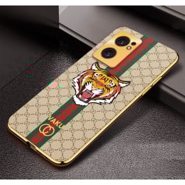 Vaku ® OnePlus Nord CE 2 5G Lynx Designer Leather Pattern Gold Electroplated Soft TPU Back Cover Case