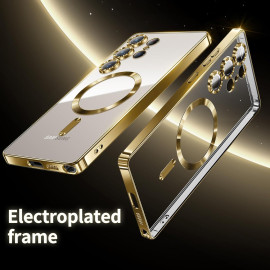 Vaku ® Samsung Galaxy S25 Ultra Luxury Electroplated Magnetic Magsafe Camera Protection TPU Back Cover Case