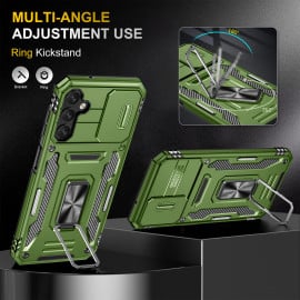 Vaku ® Aegis Armor Slide Camera Protection Magnetic Ring Holder Kickstand Back Cover
