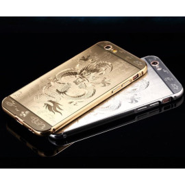 Vaku ® Apple iPhone 6 / 6S Embossed Dragon Metallic Finish Back Cover