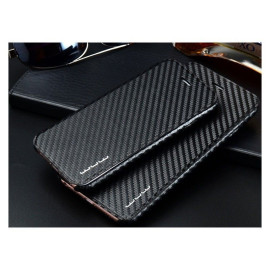 WUW ® Apple iPhone 6 Plus / 6S Plus Carbon Fiber Finish Ultra-Light & Thin Grip Flip Cover
