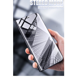 Vaku ® Apple iPhone XR Mate Smart Awakening Mirror Folio Metal Electroplated PC Flip Cover