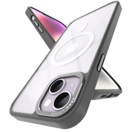Vaku Luxos ® Apple iPhone 14 Plus Translucent MagPro Armor Slim Protective Metal Camera Case Back Cover