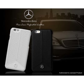 Mercedes Benz ® Apple iPhone 6 Plus / 6S Plus Pure Line Perforated Genuine Leather Hard Case Back Cover
