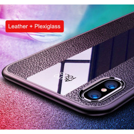 VAKU ® Apple iPhone XS Brat Series with Innovative leather Glass Track back Cover