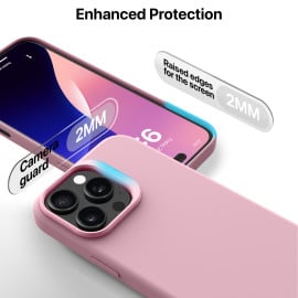 eller santé ® Apple iPhone 16 Pro Liquid Silicone Slim Protective Shockproof Phone Back Cover with Anti-Scratch Microfiber Lining