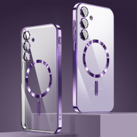 Vaku ® Samsung Galaxy S23 FE Luxury Electroplated Magnetic Magsafe Camera Protection TPU Back Cover Case