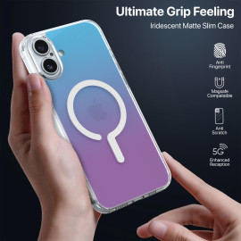 Vaku Luxos ® Apple iPhone 16 Infinity MagPro Gradient Colored 6.5 Feet Drop Protection Shockproof Certified Mag-Safe Back Cover