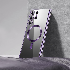 Vaku ® Samsung Galaxy S22 Ultra Luxury Electroplated Magnetic Magsafe Camera Protection TPU Back Cover Case