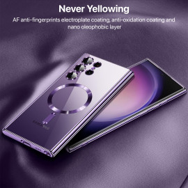Vaku ® Samsung Galaxy S23 Ultra Luxury Electroplated Magnetic Magsafe Camera Protection TPU Back Cover Case