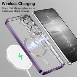 Vaku ® Samsung Galaxy S22 Luxury Electroplated Magnetic Magsafe Camera Protection TPU Back Cover Case