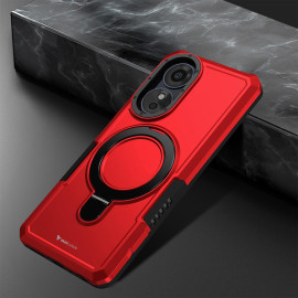 Vaku ® Oppo A17 Astor Military Grade Armor Protective Case with Ring Bracket Kickstand Back cover