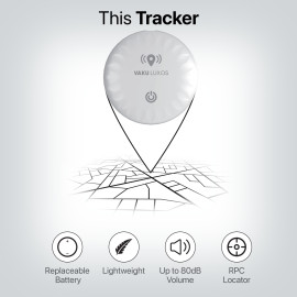 Vaku Luxos® ORLOK Tag Air GPS Tracker Smart Tag Item Finder Keychain for Luggage, Pets, Bag Compatible with Apple Find My App MFi Certified with Replaceable Battery