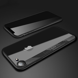 Vaku ® Apple iPhone 8 JAGWA Electroplated Edition Soft Silicone 4 Frames Plus Ultra-Thin Case Transparent Cover
