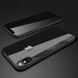 Vaku ® Apple iPhone XS JAGWA Electroplated Edition Soft Silicone 4 Frames Plus Ultra-Thin Case Transparent Cover