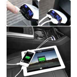 Baseus ® 3.4A Dual-USB Intelligent LED Display Real Time Voltage Monitoring Smart Car Charger