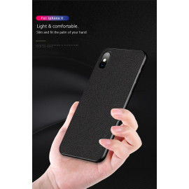 Vaku ® iPhone X / XS Italiana Series Hand-Stitched Rustic Textile Ultra Soft-Feel Shock-proof Water-proof Back Cover