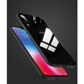 Vaku ® Vivo X21 Club Series Ultra-Shine Luxurious Tempered Finish Silicone Frame Thin Back Cover