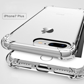 Vaku ® Apple iPhone 7 Plus / 8 Plus Gorilla Glass Unbreakable PureView Series Anti-Drop 4-Corner 360° Protection Full Transparent TPU Back Cover