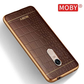 VAKU ® XIAOMI Redmi Note 4 European Leather Stitched Gold Electroplated Soft TPU Back Cover