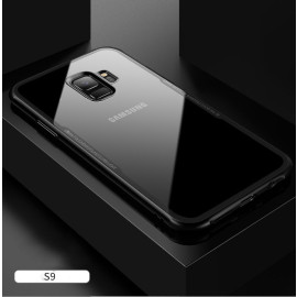 Vaku ® Samsung Galaxy S9 GLASSINO Luxurious Edition Ultra-Shine Silicone Frame Ultra-Thin Case Transparent Back Cover