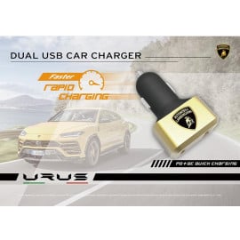 Lamborghini ® URUS D6 3.0 Dual USB Rapid Fast Charging Car Charger