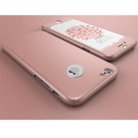Vaku ® Apple iPhone 6 / 6S 360 Full Protection Metallic Finish 3-in-1 Ultra-thin Slim Front Case + Tempered + Back Cover