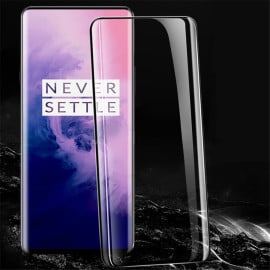 Dr. Vaku ® OnePlus 7 Pro 5D Curved Edge Ultra-Strong Ultra-Clear Full Screen Tempered Glass-Black