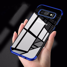 Vaku ® Samsung Galaxy S10 Plus CAUSEWAY Series Electroplated Shine Bumper Finish Full-View Display + Ultra-thin Transparent Back Cover