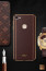 Vaku ® Vivo V7 Plus Vertical Leather Stitched Gold Electroplated Soft TPU Back Cover