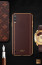 Vaku ® Samsung Galaxy M10 Vertical Leather Stitched Gold Electroplated Soft TPU Back Cover